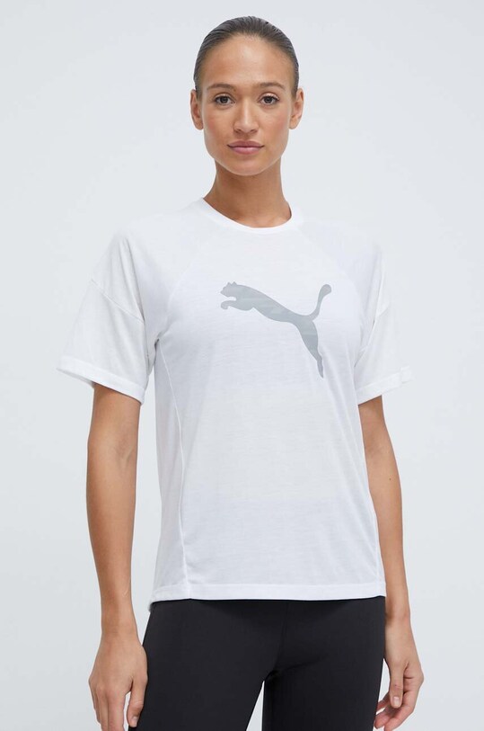 Tréningové tričko Puma Evostripe relaxed biela 677876