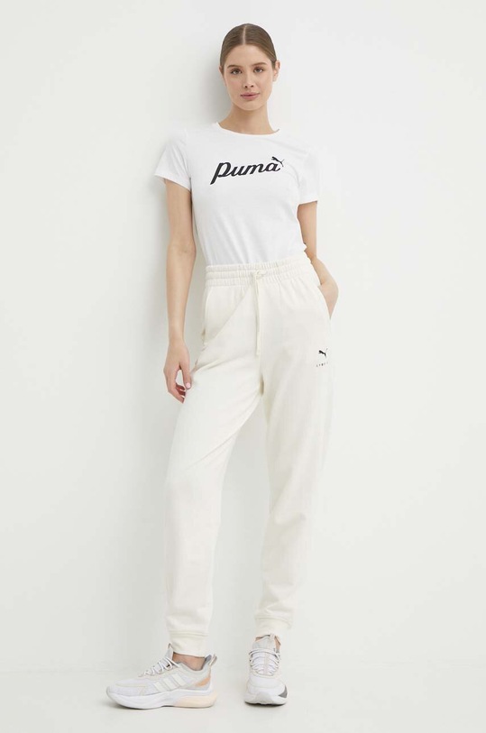 Хлопковая футболка Puma 679315 бежевый SS24