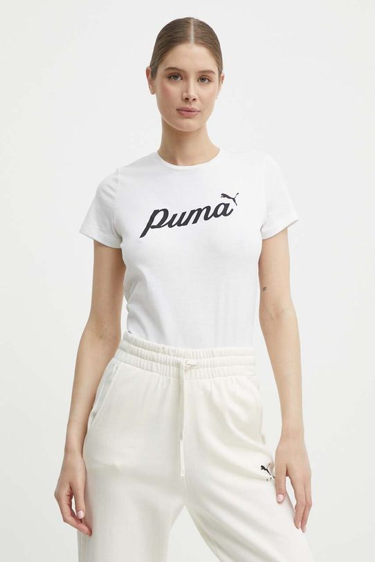 Pamučna majica Puma bež 679315