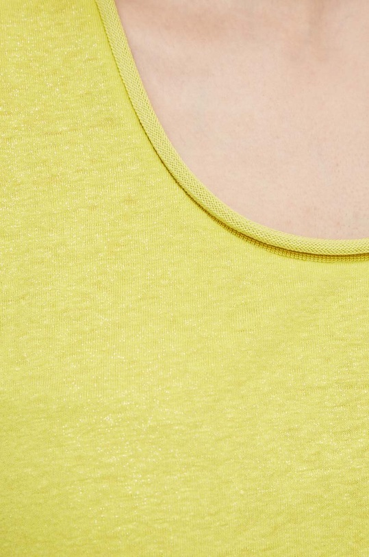 Ľanové tričko Morgan DANIA DANIA.MOJITO žltá