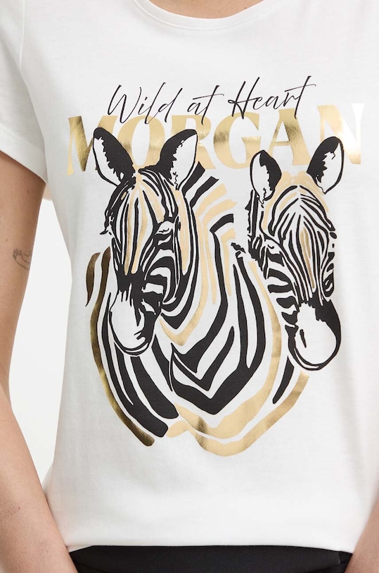 Tričko Morgan DHEART béžová DHEART.OFF.WHITE