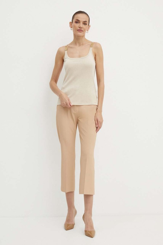 Morgan top DIDO1 DIDO1.IVOIRE bej SS24