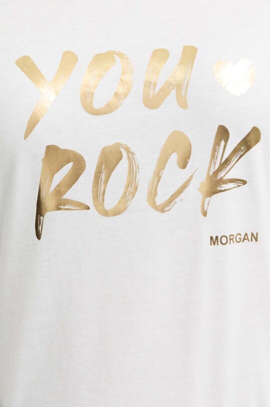 Morgan t-shirt DYOU DYOU.OFF.WHITE biały