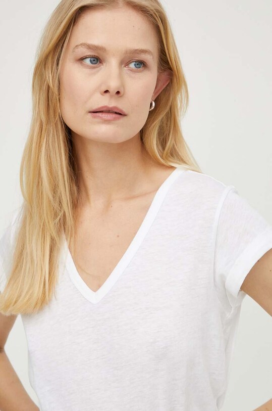 AllSaints t-shirt bawełniany Anna bawełna biały WM640Z