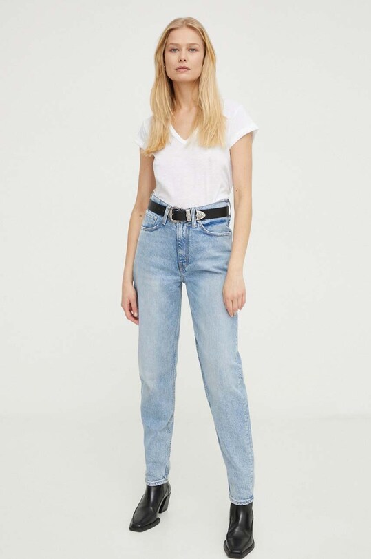 AllSaints t-shirt bawełniany Anna WM640Z biały SS24