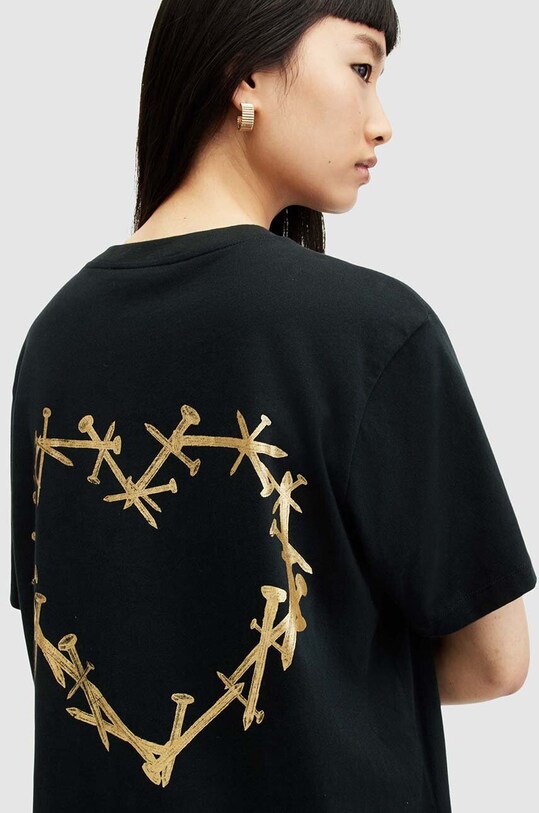 Odzież AllSaints t-shirt bawełniany PERTA WG511Z czarny