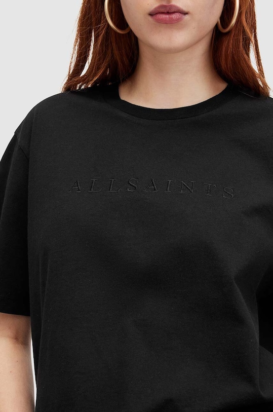 Памучна тениска AllSaints PIPPA WM109Z черен SS24