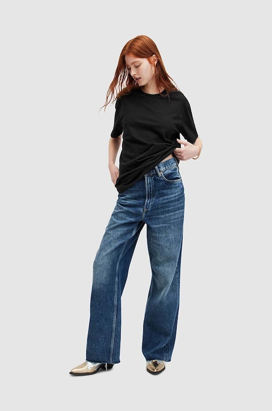 Памучна тениска AllSaints PIPPA WM109Z черен