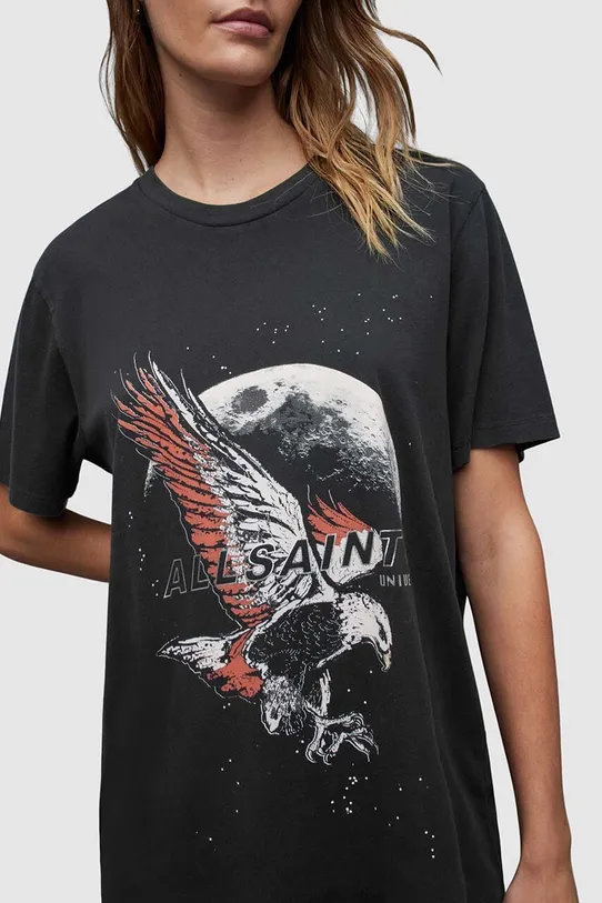 AllSaints t-shirt bawełniany STARDUST WG025Z czarny SS24