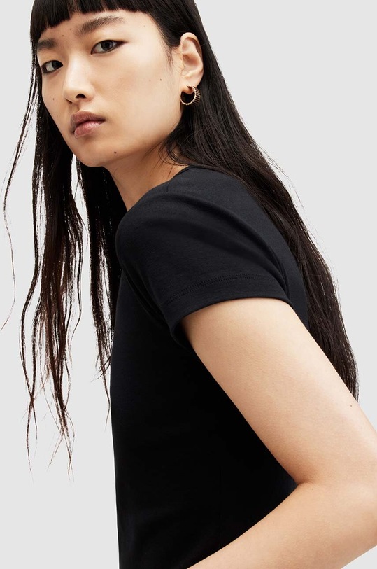 AllSaints tricou din bumbac STEVIE TEE WM526Z negru SS24