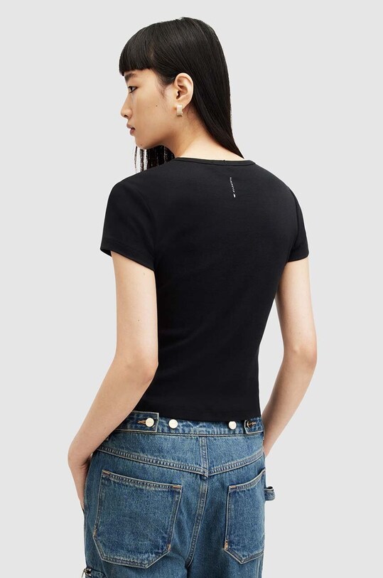 AllSaints tricou din bumbac STEVIE TEE negru WM526Z