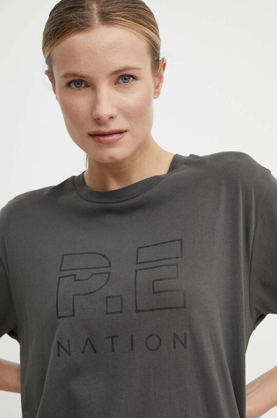 P.E Nation t-shirt bawełniany szary 241T144