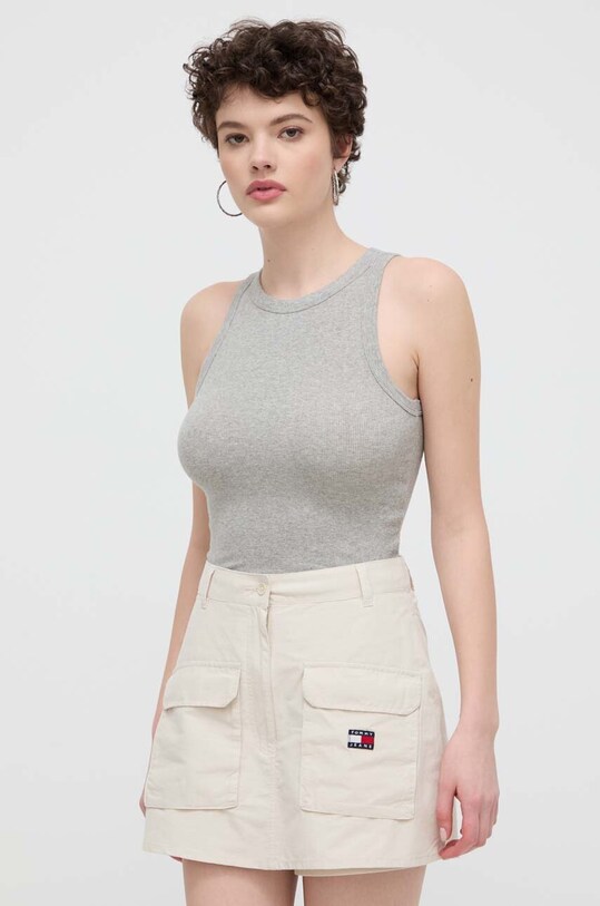Hollister Co. top z elastanem szary KI339.3477.112