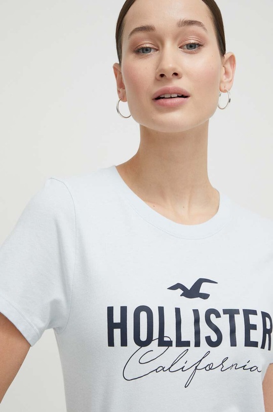 Βαμβακερό μπλουζάκι Hollister Co. KI357.3198.210 μπλε SS24