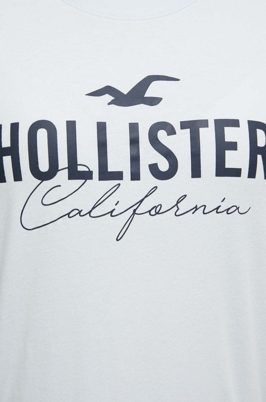 Βαμβακερό μπλουζάκι Hollister Co. μπλε KI357.3198.210