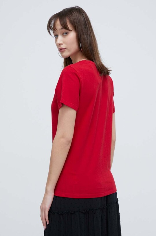 Odzież Hollister Co. t-shirt bawełniany KI357.3209.500 czerwony