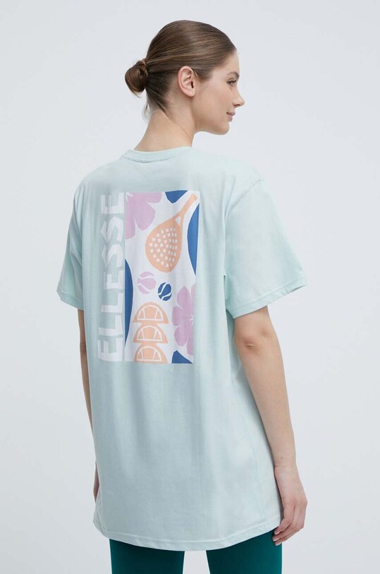 Хлопковая футболка Ellesse хлопок бирюзовый SGV20246