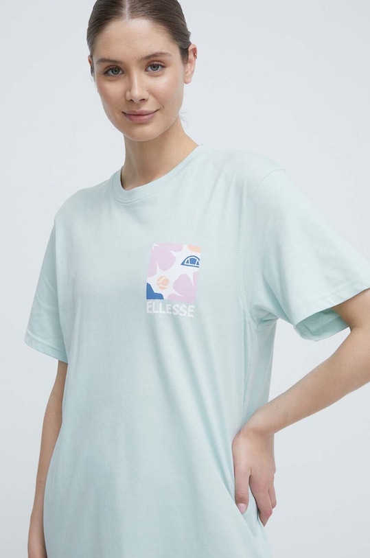Pamučna majica Ellesse Fortunata T-Shirt tirkizna SGV20246