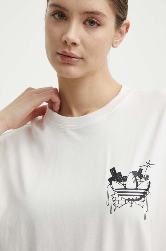 Βαμβακερό μπλουζάκι adidas Originals λευκό IS2845