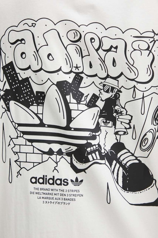 Βαμβακερό μπλουζάκι adidas Originals IS2845 λευκό