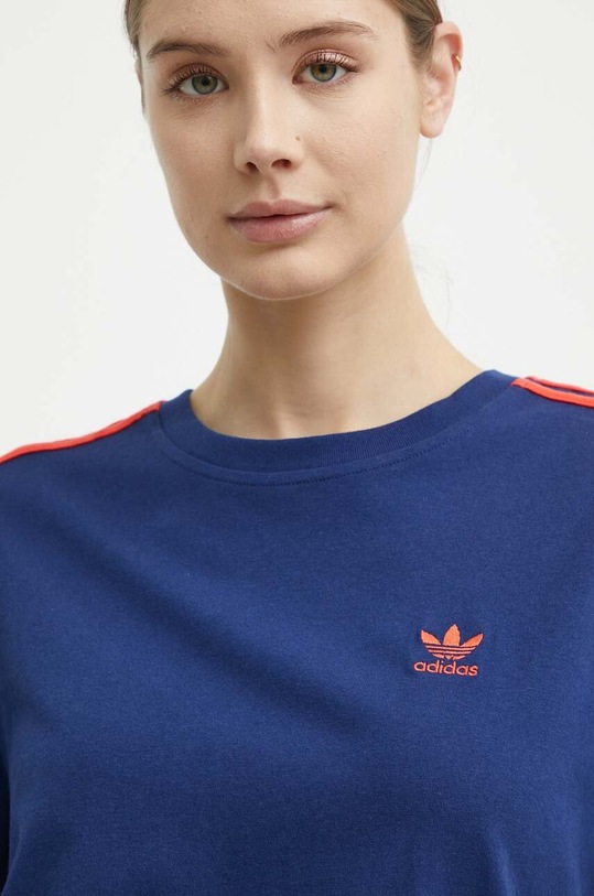 Βαμβακερό μπλουζάκι adidas Originals σκούρο μπλε IU2476