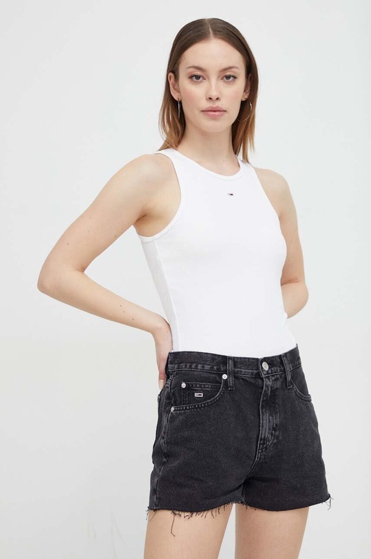 Top Tommy Jeans slim λευκό DW0DW17382