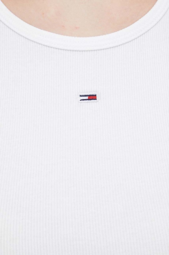 Top Tommy Jeans DW0DW17382 λευκό