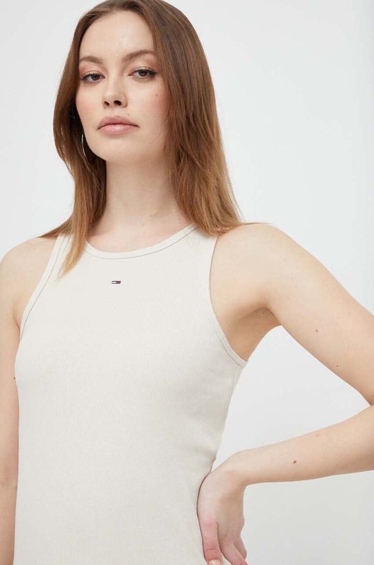 Top Tommy Jeans béžová DW0DW17382