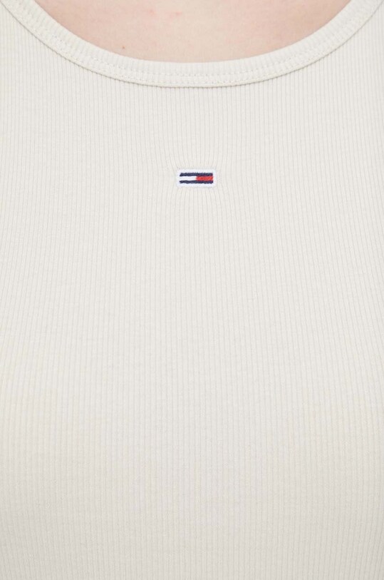 Top Tommy Jeans DW0DW17382 béžová