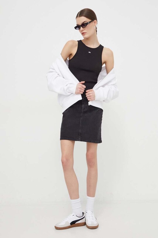 Топ Tommy Jeans DW0DW17382 черен AW24