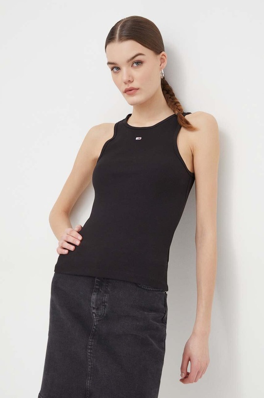 Top Tommy Jeans černá DW0DW17382