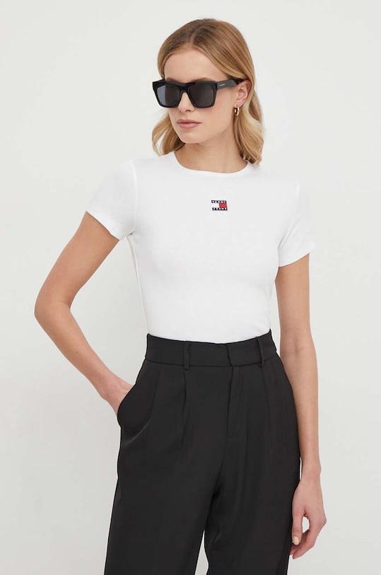 Tommy Jeans tricou DW0DW17881 alb NC25