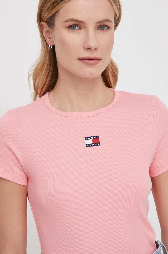Tommy Jeans t-shirt DW0DW17881 różowy SS25