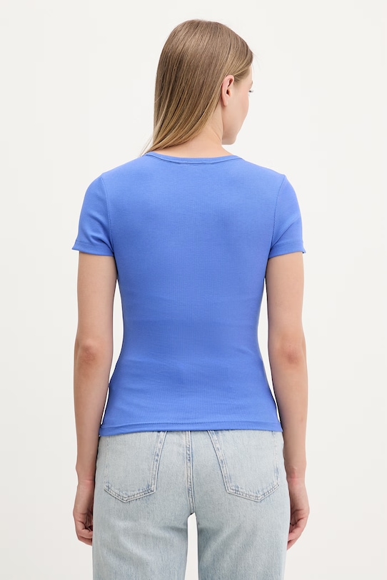 Oblečení Tommy Jeans tričko dámské bavlněné s elastanem DW0DW17881 modrá