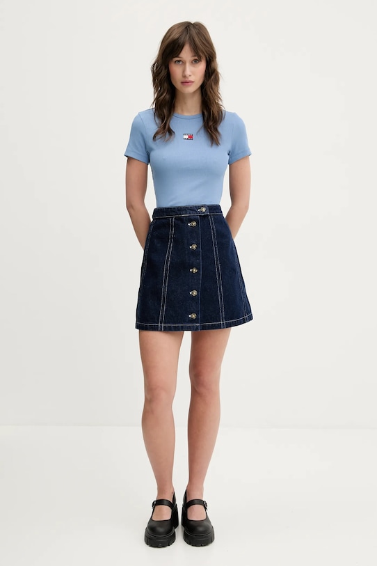 Tommy Jeans tricou DW0DW17881 albastru SS25