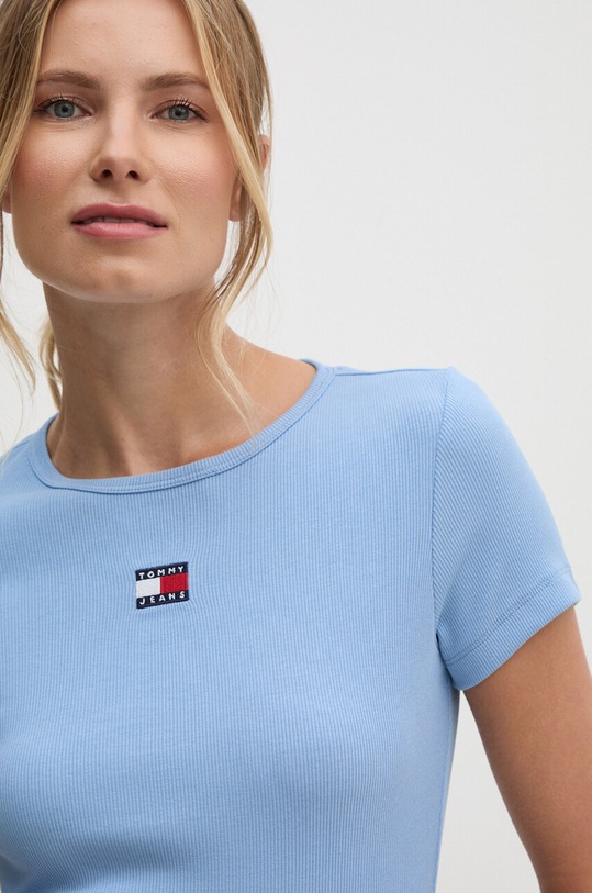 Odzież Tommy Jeans t-shirt DW0DW17881 niebieski