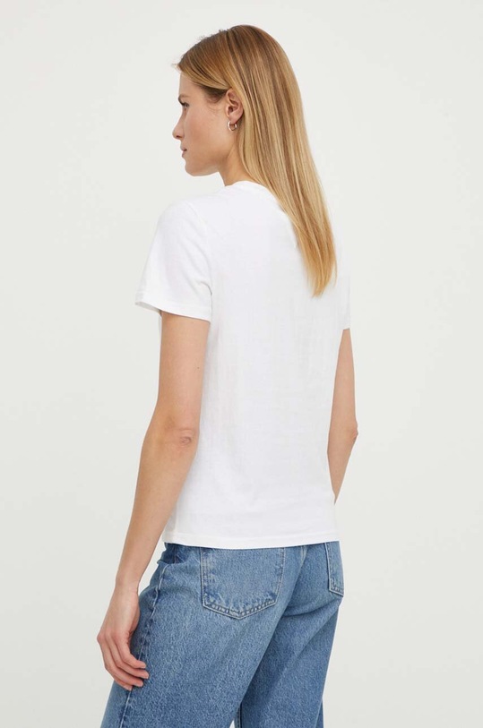 Ρούχα Βαμβακερό μπλουζάκι Tommy Jeans DW0DW17828 λευκό