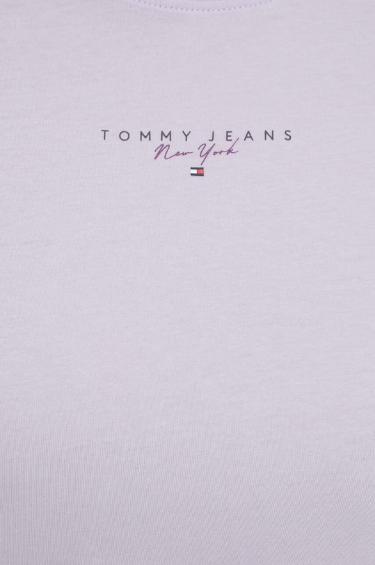 Tommy Jeans pamut póló DW0DW17828 lila