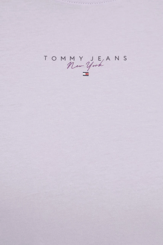 Бавовняна футболка Tommy Jeans DW0DW17828 фіолетовий