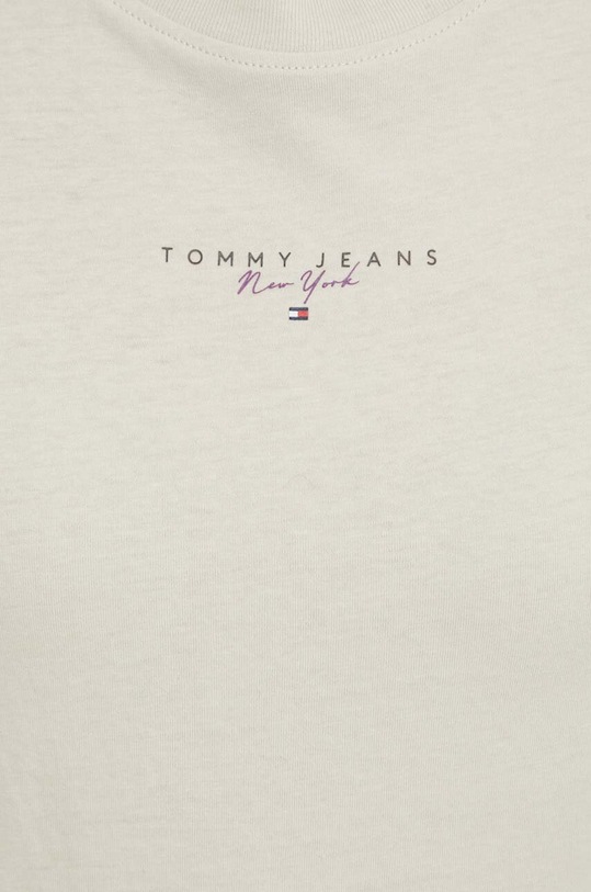 Tommy Jeans t-shirt bawełniany beżowy DW0DW17828