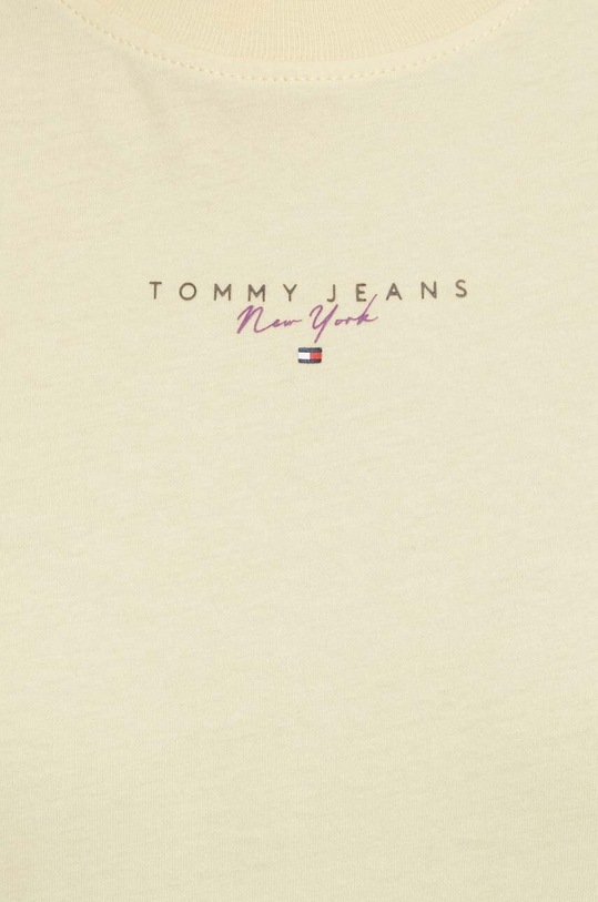 Бавовняна футболка Tommy Jeans жовтий DW0DW17828