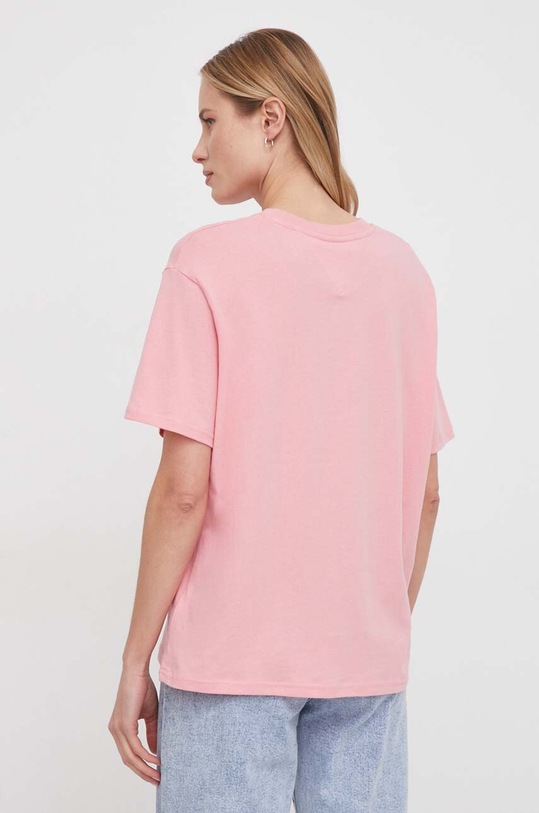 Odzież Tommy Jeans t-shirt bawełniany DW0DW17836 różowy