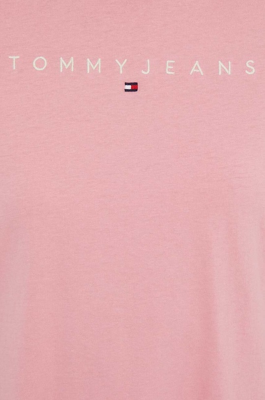 Tommy Jeans t-shirt bawełniany różowy DW0DW17836