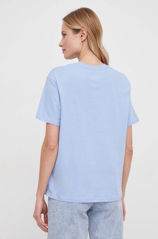Odzież Tommy Jeans t-shirt bawełniany DW0DW17836 niebieski