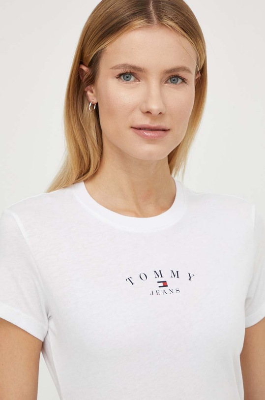 Μπλουζάκι Tommy Jeans στάμπα λευκό DW0DW18140