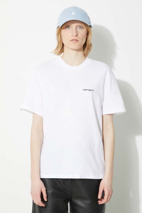 Хлопковая футболка Carhartt WIP S/S Script Embroidery T-S хлопок белый I032293.00AXX