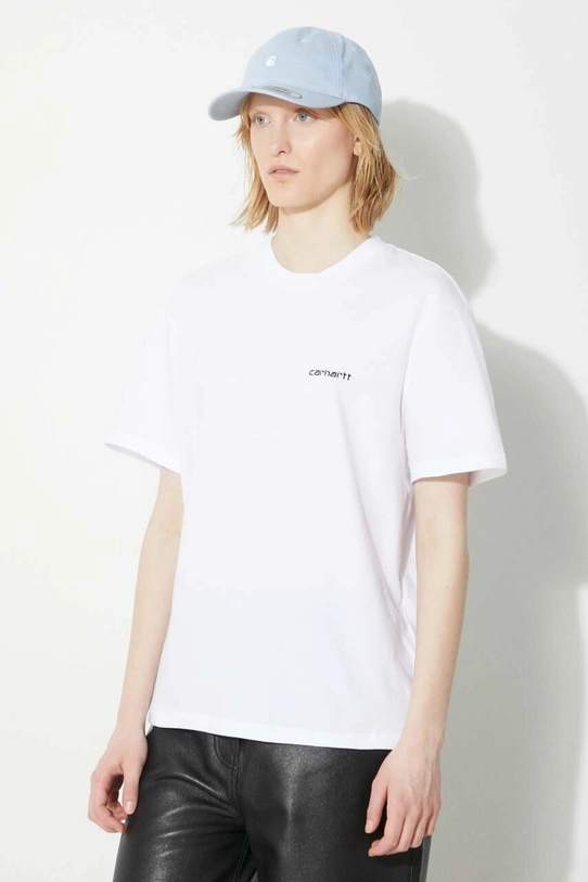 Carhartt WIP t-shirt in cotone S/S Script Embroidery T-S bianco I032293.00AXX