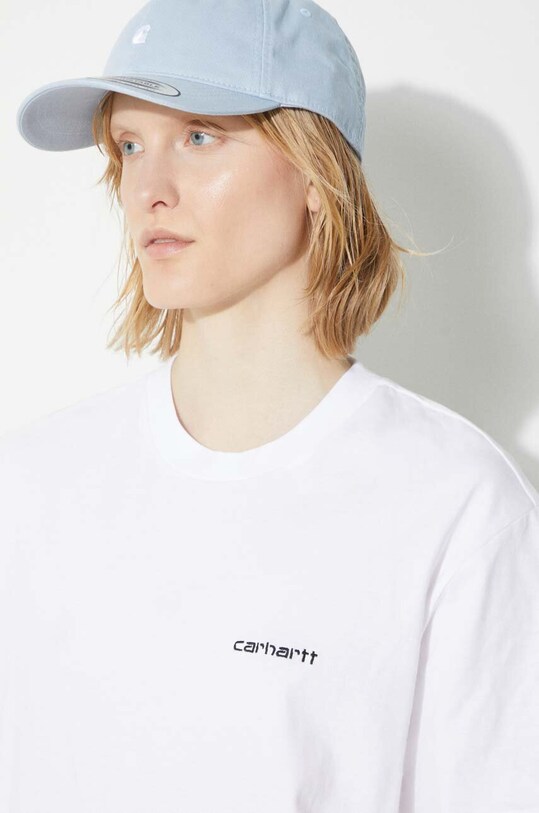 Carhartt WIP t-shirt bawełniany S/S Script Embroidery T-S I032293.00AXX biały