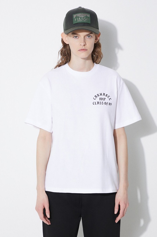 Pamučna majica Carhartt WIP S/S Class of 89 T-Shirt relaxed bijela I033192.00AGD