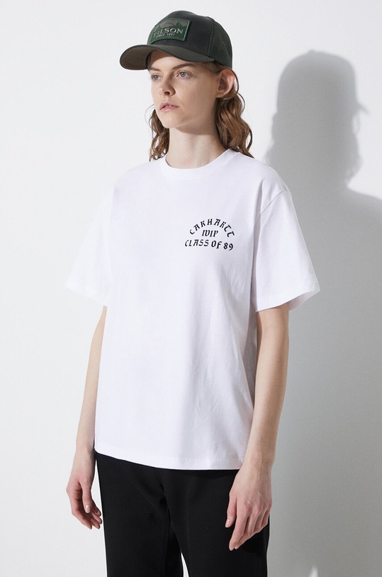 Bavlněné tričko Carhartt WIP S/S Class of 89 T-Shirt bílá I033192.00AGD